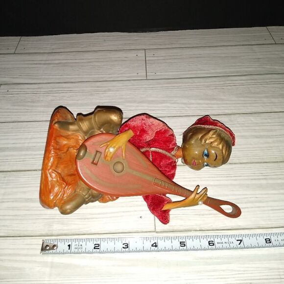 Vintage Dexter's Leewards Elf Pixie Musician Collectible Figurine Red Hong Kong - Picture 5 of 10